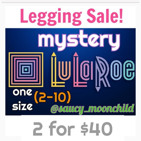 (2)Pair Lularoe One size (2-10) leggings bundle - Picture 1 of 8